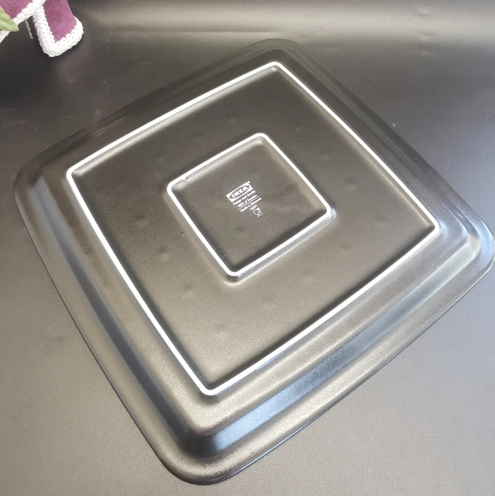 Ikea Square Black Ceramic Plate